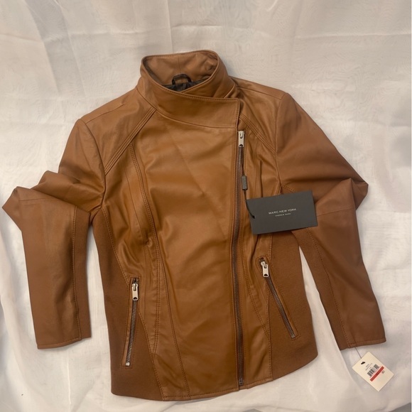 MARC New York by Andrew Marc Felix Leather Jacket size XS color whiskey/brown - Picture 12 of 15